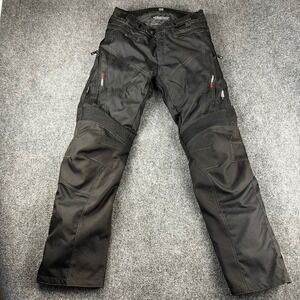 AGV Sport Black Textile Motorcycle Riding Pants Waterproof CE Armor Mens 32x32